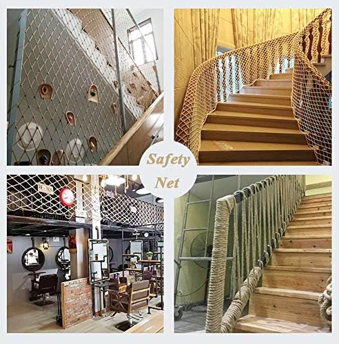 Biztonsági Anti-Őszi Kerítés Nettó Gyermekek számára Kisállat Macska, 1×2M Kender Net - Erkély, Lépcső,