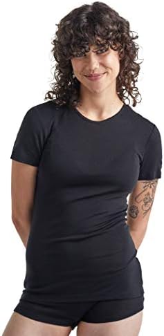 Jégtörő Merino Női Standard 175 Mindennapi Rövid Ujjú Termál Hideg Időjárás alapréteg Személyzet T-Shirt