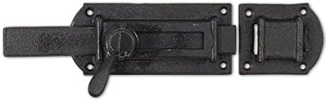 Abbott Gyűjtemény 27-vaskori/376 Tolóajtó Kilincs a Zár, 9 cm L, Fekete