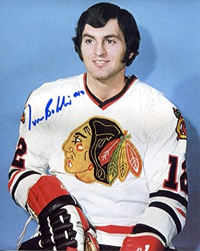 Ivan Boldirev Aláírt Autogramot Chicago Blackhawks 8x10 Fotó - Dedikált NHL-Fotók