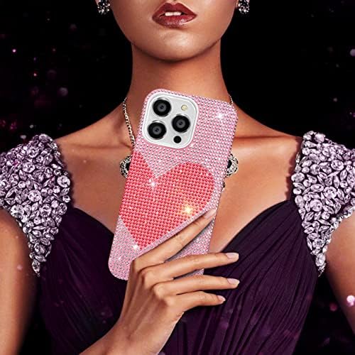 Buleens iPhone 13 Pro Max Bling Esetben a Nők, Lányok, Lányos Luxus Csillogás Szikra Teljes Gyémánt Kristály