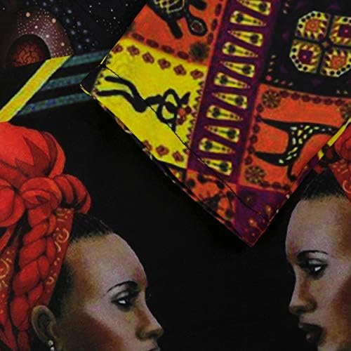 Divat-Afrikai Ruha Vintage Minta Nyomtatás Ruhák Nők Középső Ujja V-Nyak Alkalmi, Laza, Plusz Így Végzett