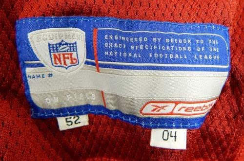 2004-ben a San Francisco 49ers Üres Játék Kiadott Piros Mez 52 DP34698 - Aláíratlan NFL Játék Használt