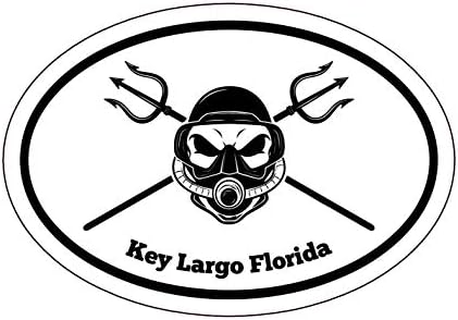 WickedGoodz Ovális Búvár Key Largo Florida Matrica - Florida Keys-Matrica - Key Largo Matrica