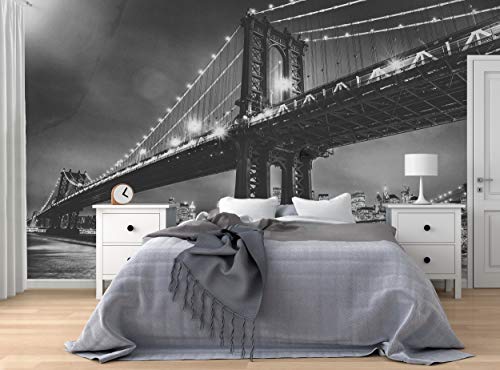 Fotó Tapéta – Brooklyn Híd Éjjel – Falfestmény Kép Dekoráció Manhattan, New York City Kép Fali Dekoráció
